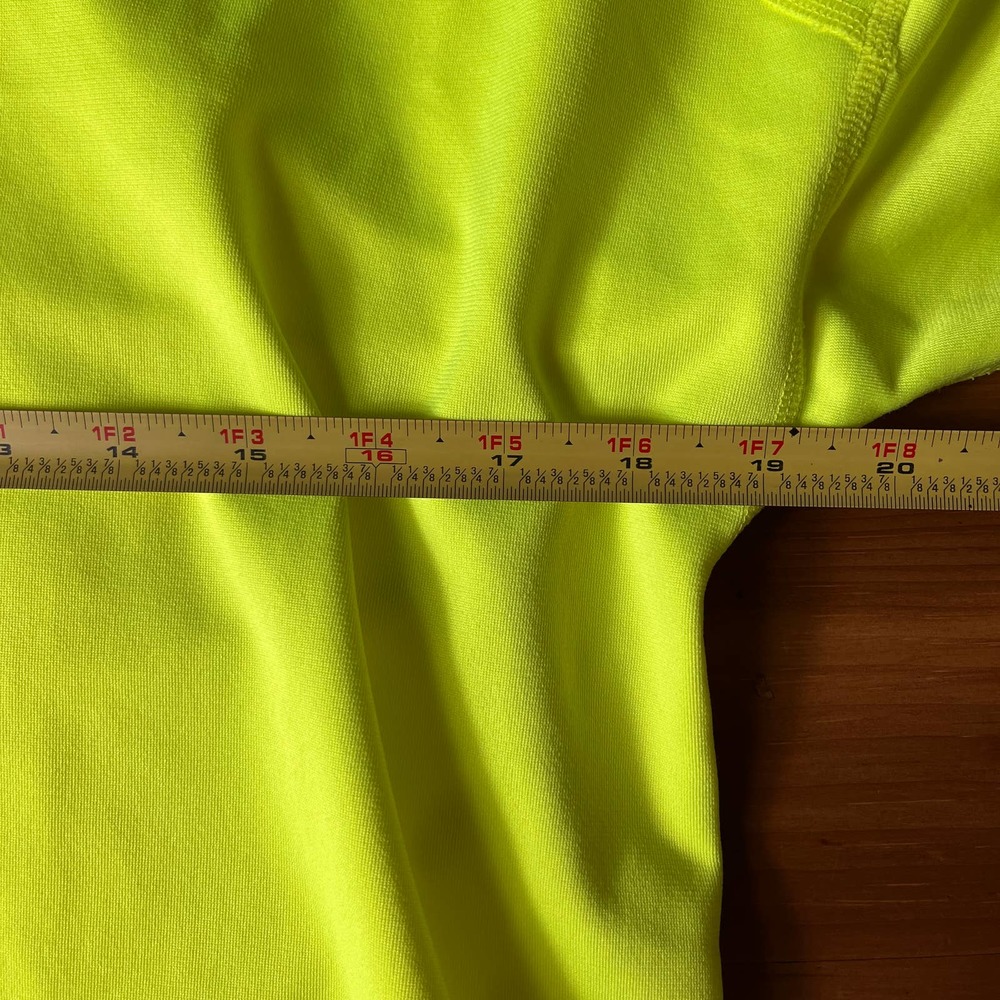 NIKE Bright Neon  Yellow Cowl Neck Top - Picture 6 of 7